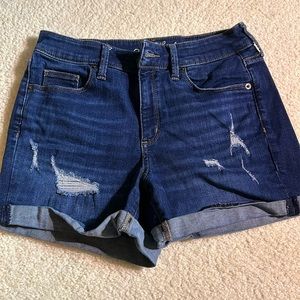 Distressed Jean shorts